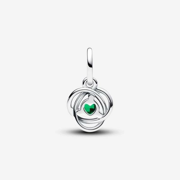 Pandora ékszer  Zöld örökkévalóság körök függő ezüst charm 793125C05