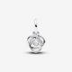 Pandora ékszer Gyöngyház örökkévalóság körök függő ezüst charm 793125C06