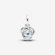 Pandora ékszer Tengerkék örökkévalóság körök függő ezüst charm 793125C03