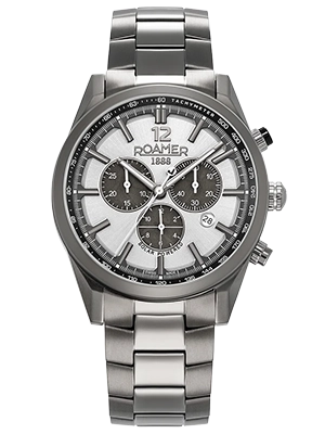 Roamer Helios Power titántokos solar ezüst férfi chronograph karóra Roamer Helios Power titántokos solar ezüst férfi chronograph karóra