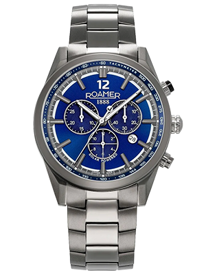 Roamer Helios Power titántokos solar kék férfi chronograph karóra Roamer Helios Power titántokos solar kék férfi chronograph karóra