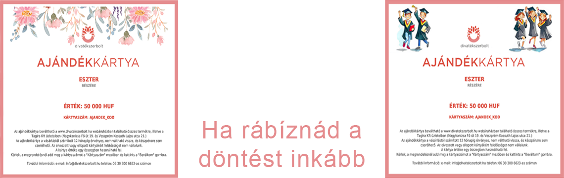 Ajándékkártya - Divatékszerbolt Ajándékkártya - Divatékszerbolt