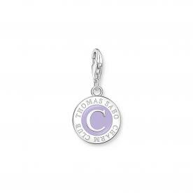 Thomas Sabo Charmista Coin ezüst charm lila tűzzománccal 2104-007-13