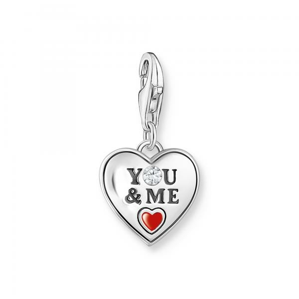 Thomas Sabo Szív ezüst charm piros tűzzománccal 2206-691-7